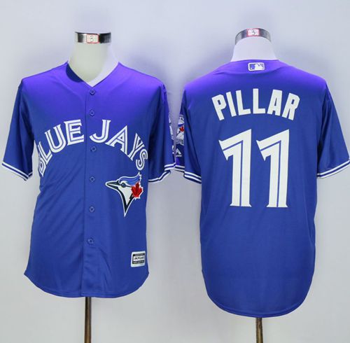 Blue Jays #11 Kevin Pillar Blue New Cool Base 40th Anniversary Stitched MLB Jersey